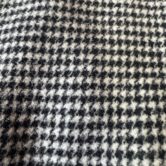 H&M Houndstooth Bomber Jacket Black + White - Wool Blend - Full Zip -Men’s Large - Picture 15 of 16